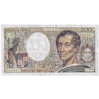 France, 200 Francs, Montesquieu, 1990, G.099, TTB, Fayette:70.10b, KM:155d - 200 F 1981-1994 ''Montesquieu''