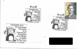SPAIN. POSTMARK. 350TH ANNIVERSARY OF THE PORTUGUESE DOMINATION OF A GUARDA AND SANTA CRUZ CASTLE. 2018 - Frankeermachines (EMA)