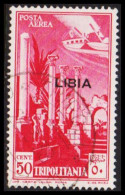 1936. Libia. POSTE ITALIANA 50 CENT POSTA AEREA TRIPOLITANIA Overprinted LIBIA.  (Michel 79) - JF537556 - Libia