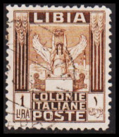 1931. Libia. POSTE ITALIANA Antic 1 LIRE. Perf. 11.  (Michel 62C) - JF537566 - Libia