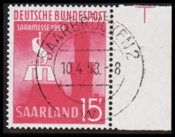 1958. Saar. SAARMESSE 15 F. LUXUS Cancel. (MICHEL 435) - JF537691 - Oblitérés