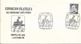 SPAIN. POSTMARK. CASTLE. OROPESA. 1989 - Frankeermachines (EMA)