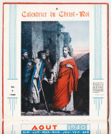 Calendrier Du CHRIST-ROI 1940 Missions Des Frères Franciscains Québec 1 Illustration Couleur Par Mois - Big : 1921-40