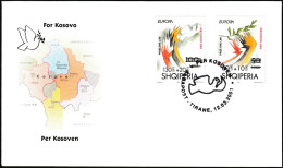 Albanie 2001 Y&T 2541 Et 2542. Pour Le Kosovo, Europa De 1995 Surchargés - 2001