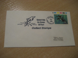 IDAHO FALLS 1990 To Boulder Dolphin Dauphin Zoo Cancel Cover Whale Stamp USA Dolphins Dauphins Marine Mammal - Dolphins