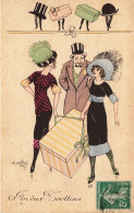 Illustrateur Illustration Naillod Paris Serie 150 Art Deco Joyeux Trottins - Naillod