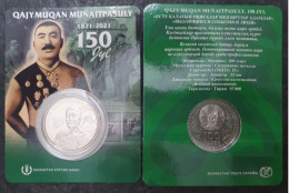 2021  Kazakhstan Kasachstan - 150 Years Of Qajymuqan Munaitpasov Wrestler, Circus Actor, Sport - 100 Tenge - BLISTER - Kazajstán