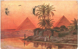 CPA Carte Postale  Egypte Les Pyramides Illustration 1910 VM74262ok - Gizeh