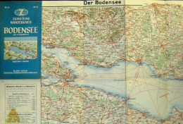 BODENSEE D/CH/Ö Spezial-Wanderkarte 1950 !!  1:100000 Farbig Relief Zumstein - Topographical Maps