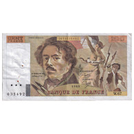France, 100 Francs, Delacroix, 1983, W.67, TTB, Fayette:69.7, KM:154b - 100 F 1978-1995 ''Delacroix''