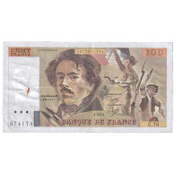 France, 100 Francs, Delacroix, 1984, C.76, TTB, Fayette:69.08a, KM:154b - 100 F 1978-1995 ''Delacroix''