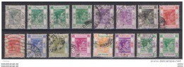 HONG-KONG:  1938/48  GEORGE  VI°  -  LOT  16  USED  REP.  STAMPS  -  YV/TELL. 141//158 - Gebraucht