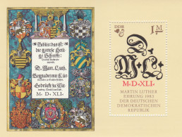 DDR - Germany - Democratic Republic,1983 The 500th Anniversary Of The Birth Of Martin Luther, S/S.MNH** - 1981-1990