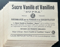 Buvard  - Sucre Vanillé Et Vanilliné - Lot De 8 Buvards - Stationeries (flat Articles)