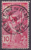 UPU 78A, 10 Rp.anilinrot  GENEVE RUE DU STAND  (Abart)      1900 - Oblitérés