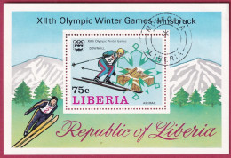 Liberisa Block 79A Gestempelt, Olympische Winterspiele 1976 In Innsbruck - Skiabfahrt (Nr.1951) - Inverno1976: Innsbruck