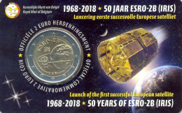 2018 BELGIQUE - 2 Euros Commémorative Coincard, Euro Satéllite Esro (version Flamand) - Belgio