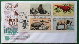 USA United States 1972 FDC Mi 1079/82 ZD Wildlife Conservation - Used Stamps