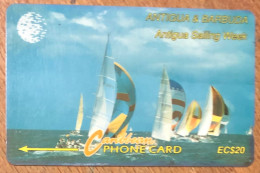 ANTIGUA & BARBUDA SAILING WEEK EC$ 20 VERSO D CARIBBEAN CABLE & WIRELESS SCHEDA PREPAID TELECARTE TELEFONKARTE PHONECARD - Antigua Et Barbuda