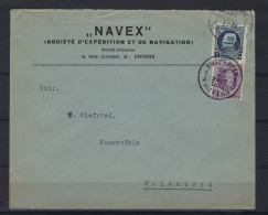 PERFIN / PERFO "AN" Van Firma NAVEX Op Brief Met HOUYOUX En MONTENEZ ; Details En Staat Zie 2 Scans ! LOT 231 - 1909-34