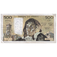 France, 500 Francs, Pascal, 1977, L.97, TB+, Fayette:71.18, KM:156d - 500 F 1968-1993 ''Pascal''