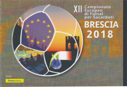 E+2018 Folder XXI Campionato Europeo Di Futsal Sacerdoti Priests Football. - Folder