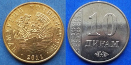 TAJIKISTAN - 10 Dirams 2011 KM# 24 Independent Republic (1991) - Edelweiss Coins - Tagikistan