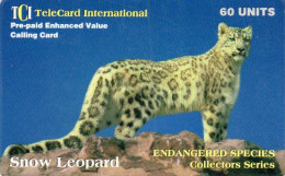UNITED STATES - PREPAID - TCI TELECARD INTERNATIONAL - ENDANGEDRED SPECIES - ANIMAL - SNOW LEOPARD - Other & Unclassified