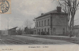 CPA 27 ETREPAGNY / LA GARE / / Cpa émail / TRAIN - Altri & Non Classificati