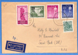 Allemagne DDR - 1955 - Lettre Par Avion De Leipzig Aux USA - G25334 - Lettres & Documents