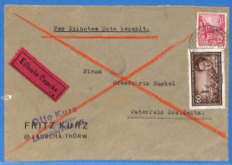 Allemagne DDR - 1955 - Lettre Durch Eilbote De Lausha - G25338 - Cartas & Documentos