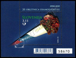 Slovenia 2011: Foglietto 20 Anni Indipendenza / 20 Years Of Independence S/S ** - Slowenien