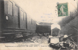 CPA 27 TAMPONNEMENT DE SERQUIGNY / TRAINS DU HAVRE / CATASTROPHE DU 29 FEVRIER 1916 - Serquigny