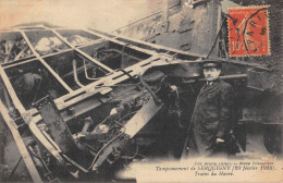 CPA 27 TAMPONNEMENT DE SERQUIGNY / TRAINS DU HAVRE / CATASTROPHE DU 29 FEVRIER 1916 - Serquigny