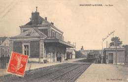 CPA 27 BEAUMONT LE ROGER / LA GARE / TRAIN - Beaumont-le-Roger