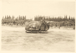Hélicoptère Ancien De Marque Type Modèle ? * Aviation * Photo Ancienne 10x7cm - Hubschrauber