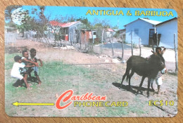 ANTIGUA & BARBUDA ÂNE EC$ 10 CARIBBEAN CABLE & WIRELESS SCHEDA PREPAID TELECARTE TELEFONKARTE PHONECARD - Antigua U. Barbuda