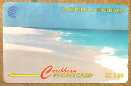 ANTIGUA & BARBUDA PLAGE EC$ 20 CARIBBEAN CABLE & WIRELESS SCHEDA PREPAID TELECARTE TELEFONKARTE PHONECARD - Antigua En Barbuda