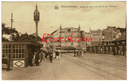 Blankenberge Blankenberghe Station Du Tram Et Le Marché Aux Poissons Tram Tramstatie En Vismarkt Geanimeerd Tramstation - Blankenberge