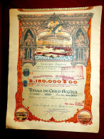 CARREGADORES AÇOREANOS COMPANHIA DE NAVEGAÇAO ,Ponta Delgada 5 Shares Single Certificate 1920 - Scheepsverkeer