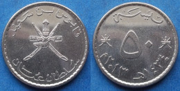 OMAN - 50 Baisa AH1434 2013AD KM# 153a Sultan Quabus Bin Sa'id Reform Coinage (AH1392 / 1972) - Edelweiss Coins - Omán