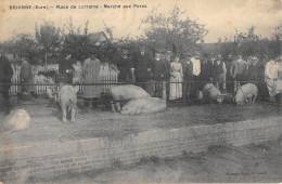 CPA 27 BRIONNE / PLACE DE LORRAINE / MARCHE AUX PORCS - Sonstige & Ohne Zuordnung