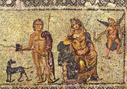 Paphos - Mosaïque De La Maison De Dionysos "Hippolyte Et Phèdre" (3e Siècle Après J.C) - Chypre