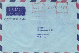 ARGENTINA 1985  AIRMAIL  LETTER SENT FROM BUENOS AIRES TO MAINZ - Storia Postale