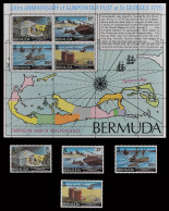 Bermuda 1975 - Mi-Nr. 318-321 & Block 3 ** - MNH - Schiffe & Boote - Bermuda