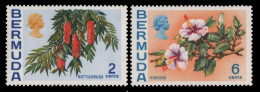 Bermuda 1975-1976 - Mi-Nr. 245 Z & 249 Z ** - MNH - WZ. 6 - Blumen / Flowers - Bermuda