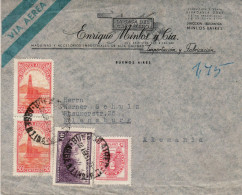 ARGENTINA 1951  AIRMAIL  LETTER SENT FROM BUENOS AIRES TO FLENSBURG - Brieven En Documenten