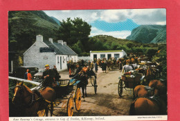 CPM. KATE KEARNEY'S COTTAGE . ENTRANCE TO GAP OF DUNLOE . KILLARNEY IRELAND . CARTE TRES ANIMEE TIMBRE DECOLLE 2 SCANNES - Kerry