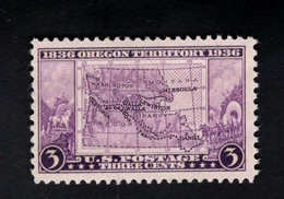 205583258  1936 SCOTT 783 (XX) POSTFRIS MINT NEVER HINGED  - Oregon Territory Map - Unused Stamps