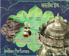 India 2019 Miniature Tin - Indian Perfumes - Agarwood Fragrance - Scented - Miniature Sheet MS MNH - Poste